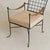 Metal Italian Verdigris Iron Armchair with Ottoman, 1950s For Sale - Image 7 of 11