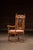 19th Century Ornate Carved Throne With Intricate Cane Backrest For Sale - Image 4 of 17
