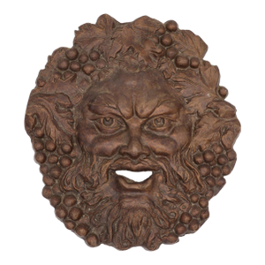 Large Bronze Bacchus Fountain Spout, French, 19th Century