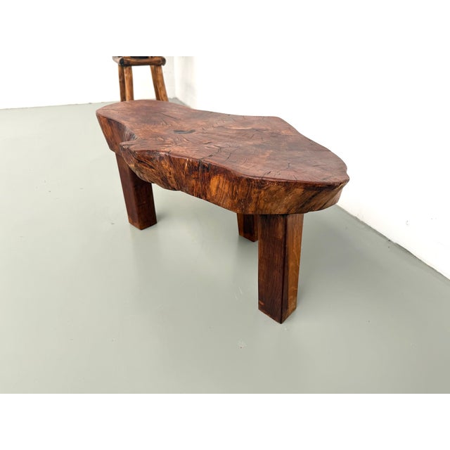 Brutalist Tripod Coffee Table in Teak, 1970s For Sale - Image 11 of 18
