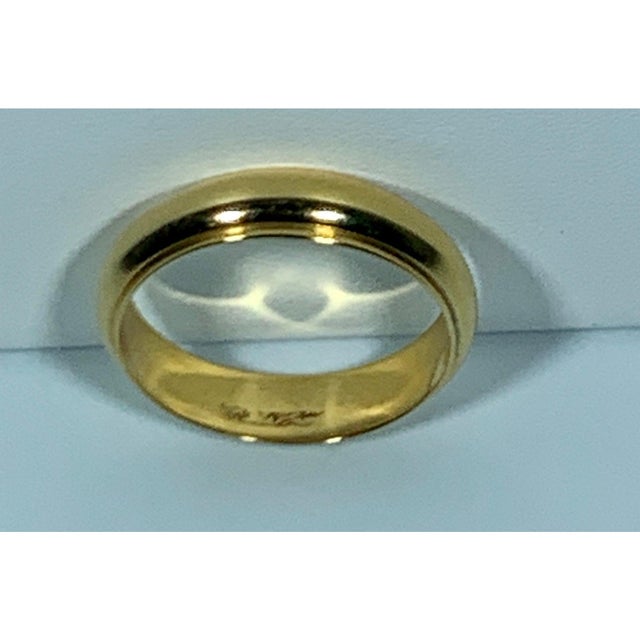 Traditional 14 Karat Gold Wedding Band, Domed With Step-Down Edge 6 Grams For Sale - Image 3 of 13