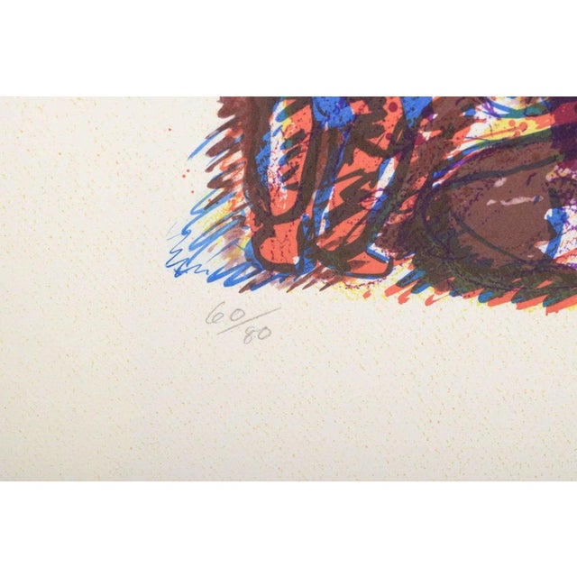 Jørgen Teik Hansen, Abstract Expressionist Composition, 1978, Color Lithograph For Sale - Image 4 of 6