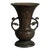 Antique Chinese Cast Bronze Floral Decorated Vase with Branch Form Handles, 18th Century For Sale