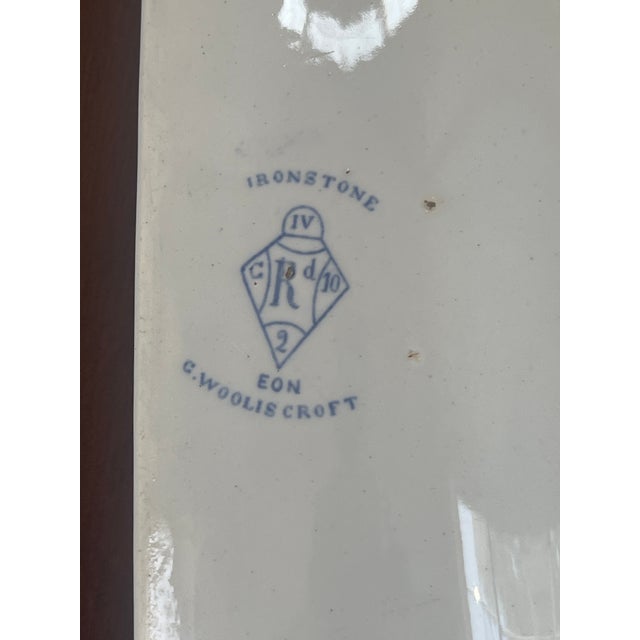 Early 20th Century Blue and White English Ironstone Serving Platter For Sale - Image 9 of 12