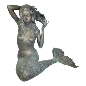 Vintage Bronze Mermaid Fountain