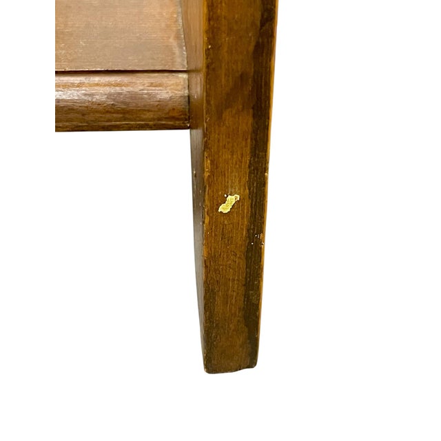 Vintage Arts and Crafts Style Carved Wood Rustic Folk Art Bench For Sale - Image 10 of 18