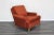 Textile Vintage Pair of Red Chenille Club Chairs For Sale - Image 7 of 10