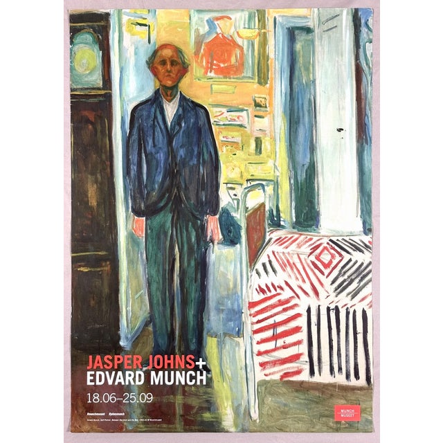 Jasper Johns + Edvard Munch Between the Clock and the Bed Original 2016 Oslo Exhibition Poster For Sale - Image 10 of 10