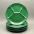 Vintage Italian Emerald Green Ceramic Divided Fondue Grill Plates Set of Four For Sale - Image 4 of 8