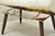 Vintage Mid Century Modern Adjustable Ottoman Footstool With Wooden Legs For Sale - Image 4 of 10