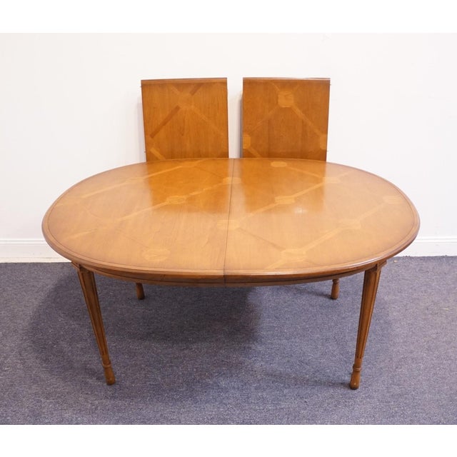 Tomlinson Furniture Pavane Collection Italian Neoclassical Tuscan Style 97" Dining Table W. Parquet Top - 148 For Sale - Image 9 of 12