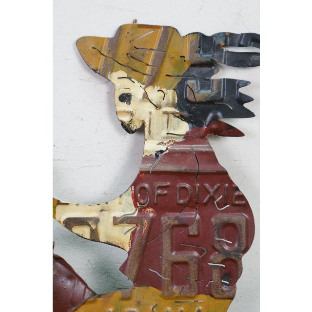 Vintage Motorcycle Biker License Plate Wall Art Plaque Artwork Sculpture 26" For Sale - Image 4 of 10