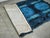 Black Large Danish Abstract Blue Wool Rya Rug in Ege Style, 1960s For Sale - Image 8 of 9