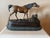 Majestic PJ Mene(Pierre-Jules Mene) horse sculpture on polished marble base. Bronze. Arab mare with saddle and rifle. Mid...