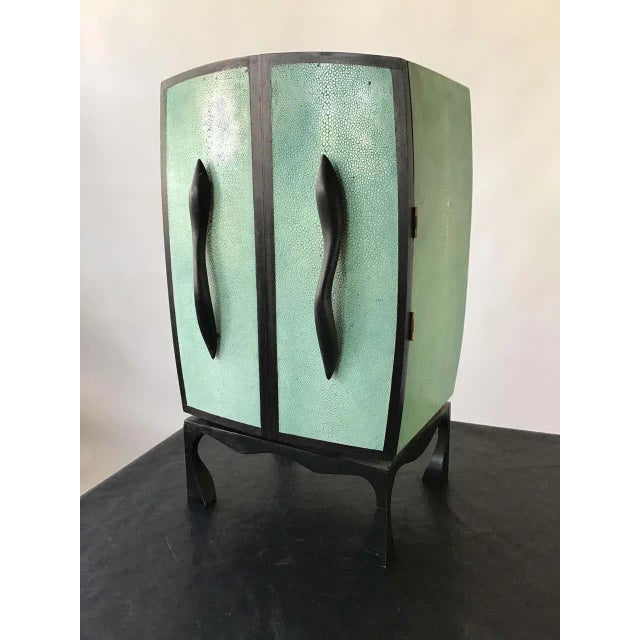 R & Y Augousti Shagreen Jewelry Box For Sale In New York - Image 6 of 13