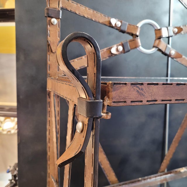 Vintage Display Case in Wrought Iron by Jacques Adnet for Hermès, 1970s For Sale - Image 15 of 18