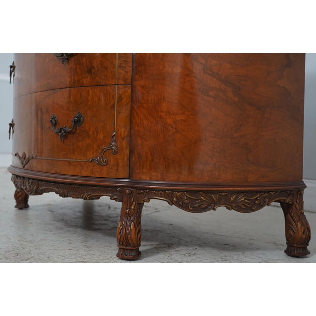 Romweber Vintage Walnut Georgian Commode Dresser Chest For Sale - Image 9 of 18