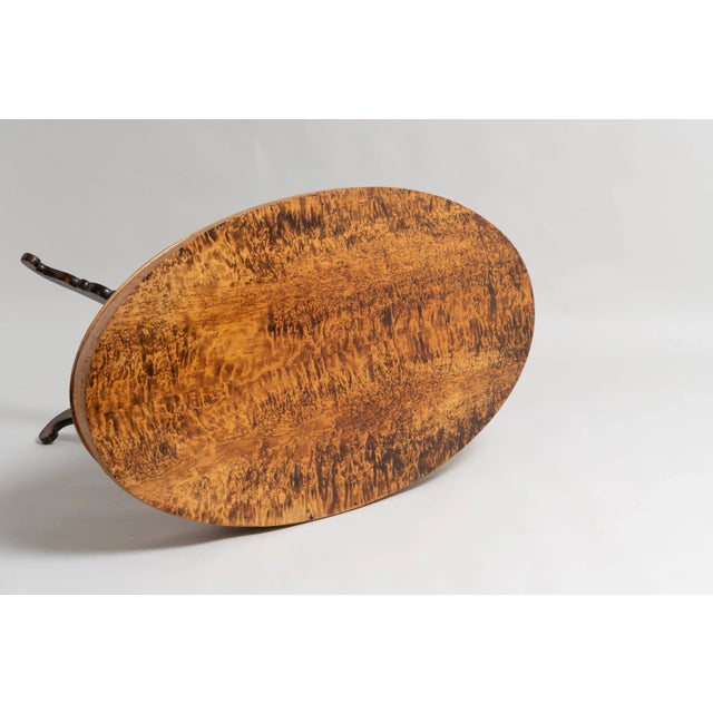 Wood Swedish Oval Rococo Revival Birch Root Centre Table For Sale - Image 7 of 10