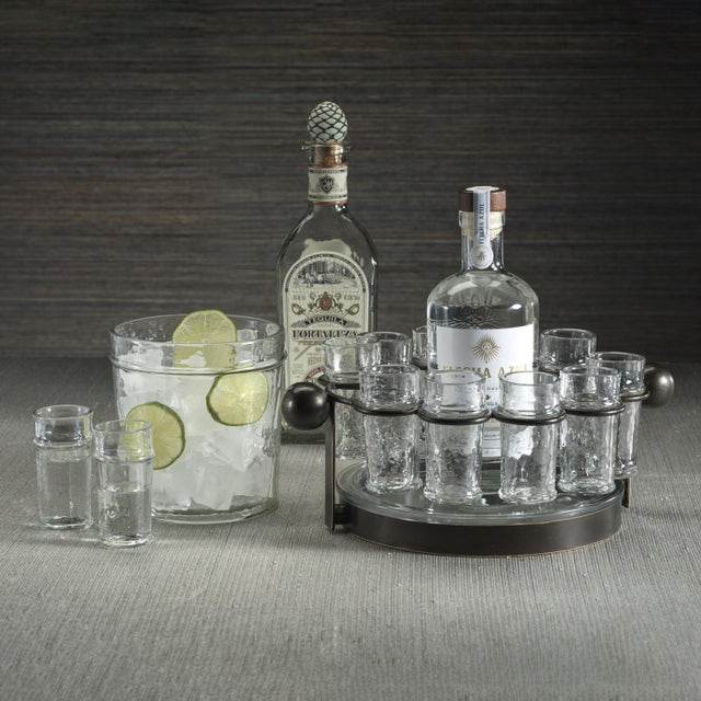 Agave 10-Piece Tequila Shot Set with Ice Bucket For Sale - Image 4 of 8