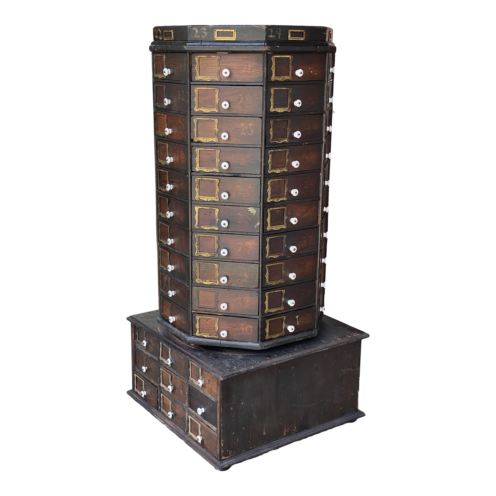 Industrial 98 Drawer Revolving Hardware Chairish