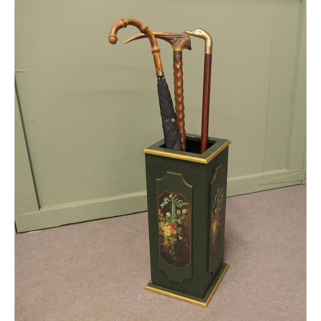 Wood Mid-Century Modern Painted Umbrella Stand, 1960 For Sale - Image 7 of 8