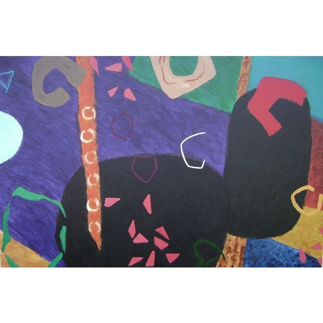 This acrylic on canvas demonstrates the visual artistry & interpretation inherent in Adlers abstract pieces. Painted from...