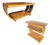 1930s Blond Geometric Art Deco Side & Coffee Table Attributed to Gilbert Rohde for Brown Saltman For Sale