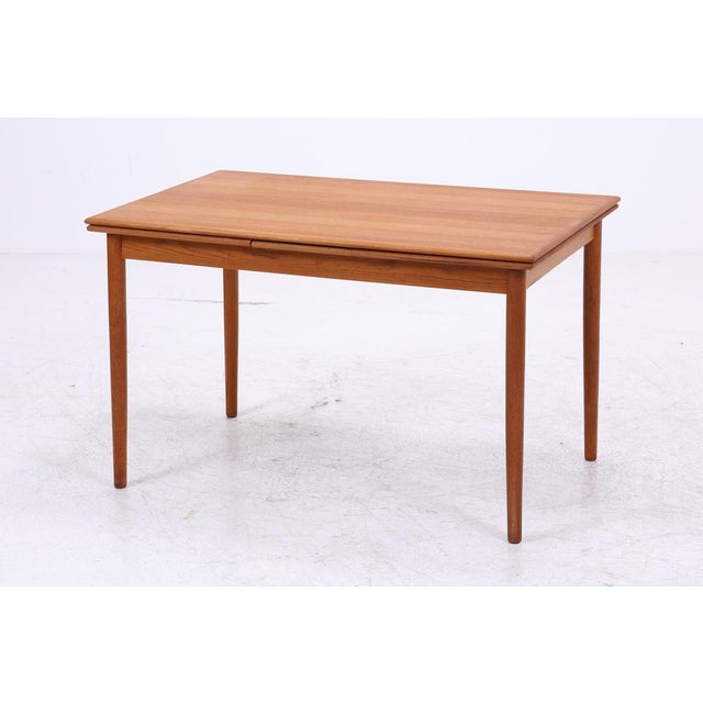 Vintage Danish Extendable Teak Dining Table For Sale - Image 4 of 13