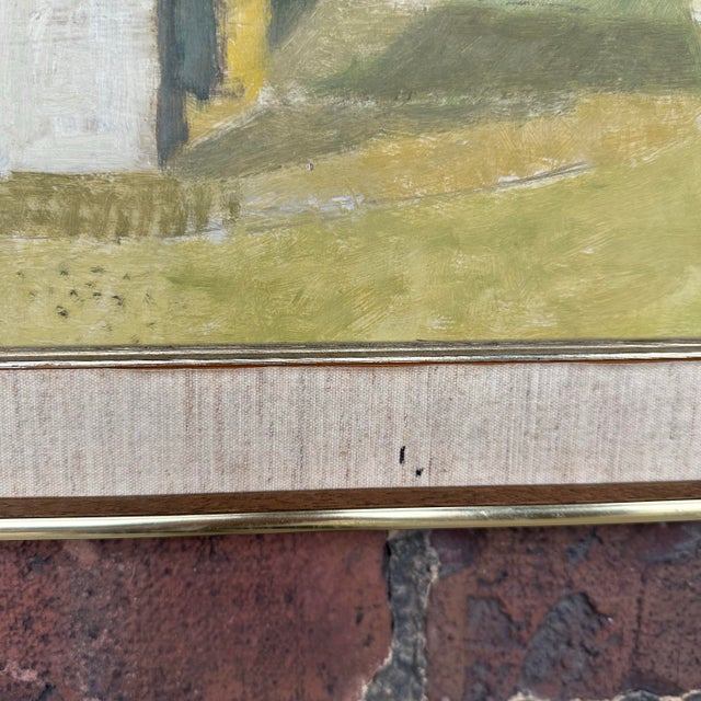 Mid-Century Modern Cityscape Painting by Robert C. Brisley For Sale - Image 10 of 12