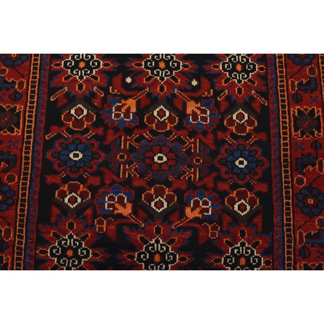 1990s Luri Rug 4’1” X 7’9” Blue Wool Vintage Tribal Hand-Knotted Oriental Carpet For Sale - Image 5 of 13
