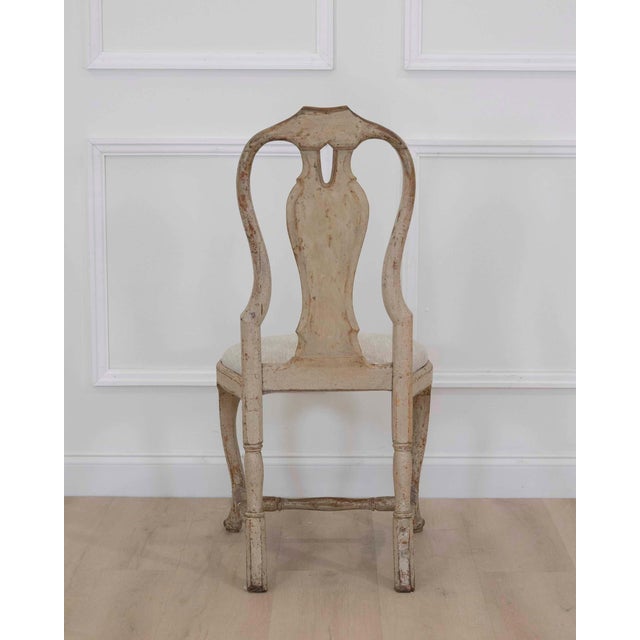Swedish 18th Century Rococo Painted Chair For Sale In Atlanta - Image 6 of 6