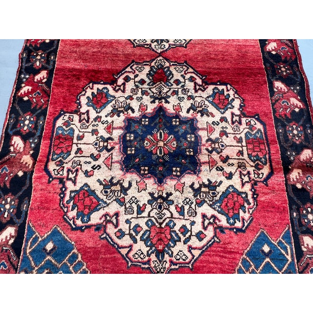 Textile Hand Knotte Persian Karadagh Double Medallion Village Rug - 9'8" X 4'4" For Sale - Image 7 of 14