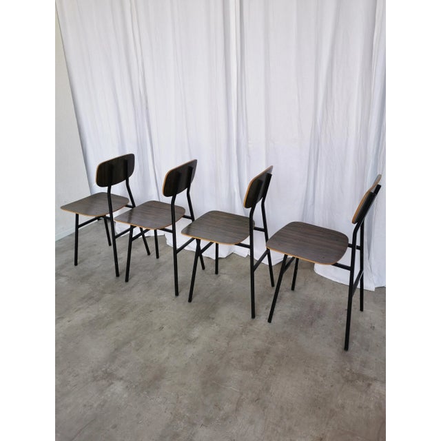 Vintage Industrial School Chairs from STOL Kamnik, 1970s, Set of 4 For Sale - Image 13 of 18