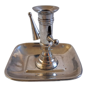 'Sweet England' Silverplated Mechanical Chamberstick & Snuffer