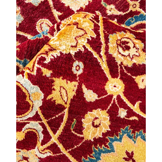 Mogul, One-of-a-Kind Hand-Knotted Area Rug in Red, 8' 1" x 10' 5" For Sale In New York - Image 6 of 7