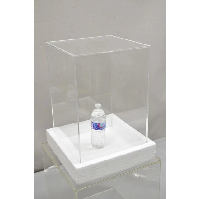 5 Sided 18" Clear Acrylic Lucite Vitrine Display Case Christine Taylor Collection. Circa Late 20th Century. Measurements:...