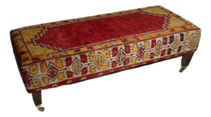 Vintage Turkish Rug Ottoman