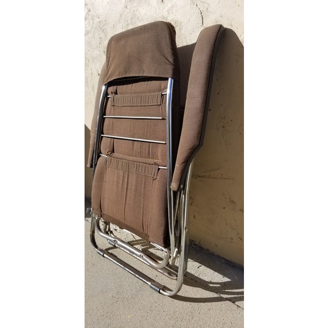 Vintage Mid Century Maule Marga Reclining Airstream Camper Chair & Foot Rest Chairish