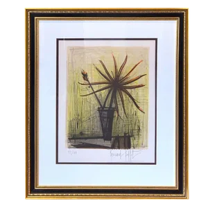 Mid 20th Century Bernard Buffet, Floral Still Life Lithograph, 37/50