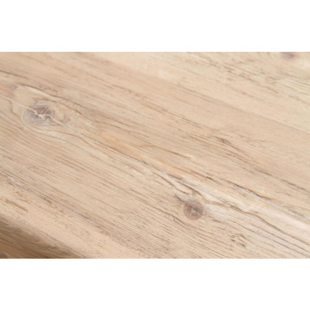 3" Thick Top Camargue Reclaimed Wood Pedestal Dining Table For Sale - Image 10 of 18