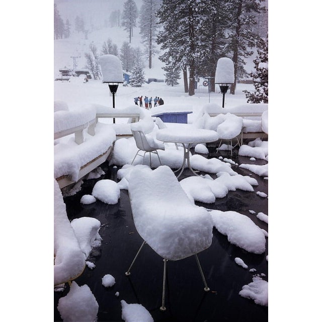 Contemporary Slim Aarons, Squaw Valley Snow, Estate Stamped Photographic Print For Sale - Image 3 of 3