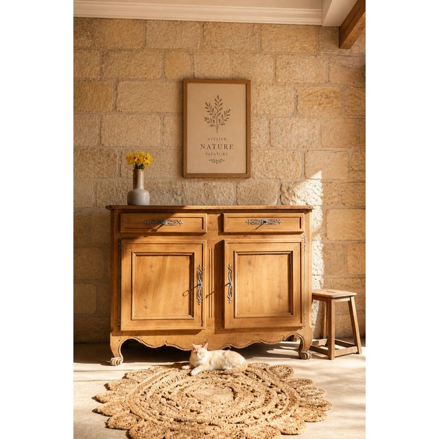 French Farmhouse Wooden Sideboard For Sale - Image 9 of 9