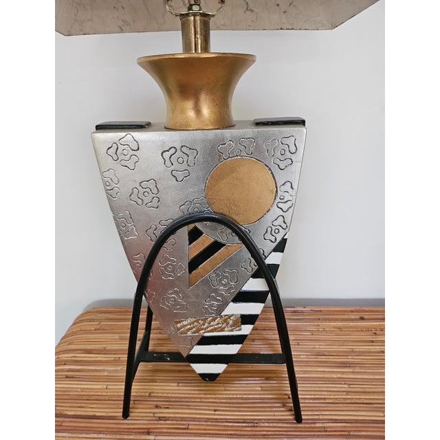 1980s 1980s Pair of Postmodern Lamps Attributed to Lam Lee For Sale - Image 5 of 13