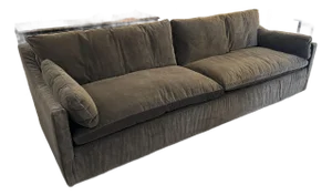 Restoration Hardware Cloud Slope Arm Sofa, Graphite Velvet