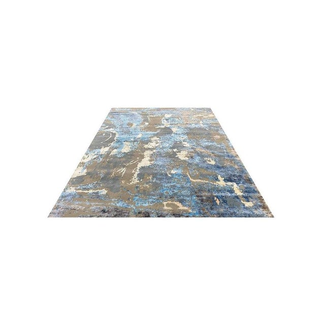 1990s 1990s Handwoven Modern Abstract Area Rug 9x12 For Sale - Image 5 of 12