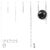 Early 21st Century 14K White Gold 4.00 Cttw Round Brilliant-Cut Black Diamond Bezel-Set Stud Earrings with Screw Backs (Fancy Color-Enhanced, I2-I3 Clarity) For Sale - Image 5 of 5