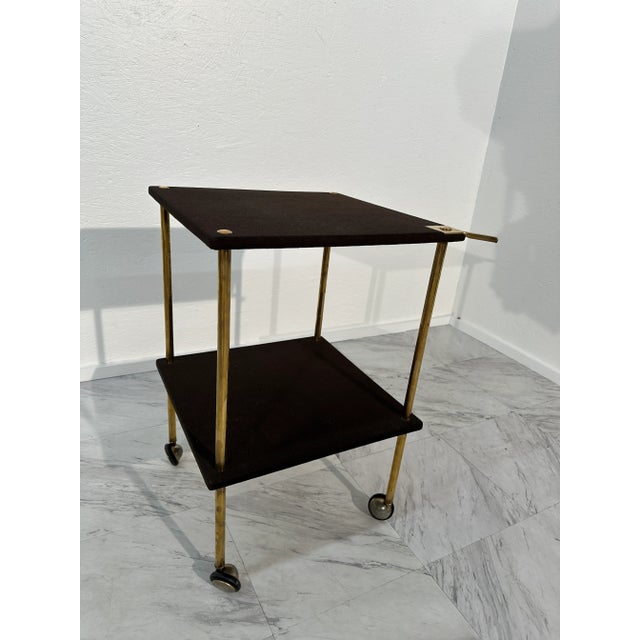 Mid-Century Modern Vintage Italian Trolley on Wheels T9 by Luigi Caccia Dominioni for Azucena, 1960s For Sale - Image 3 of 8