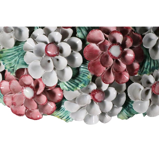 Mid Century Capodimonte Style Ceramic Floral Centerpiece, Made in Italy For Sale - Image 10 of 11