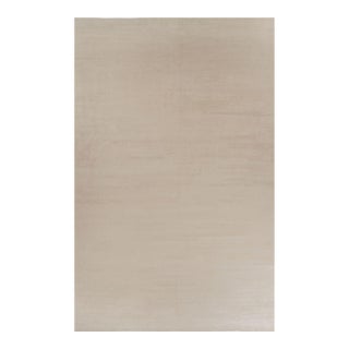 Rug & Kilim’s Oversized Modern Textural Rug in Beige and Cream Striae - 14x22 For Sale
