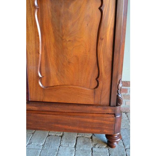 Antique Mahogany Biedermeier Maids Cupboard For Sale - Image 6 of 10